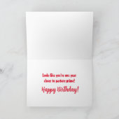 Carte Se pavaner pour votre anniversaire (Intérieur)