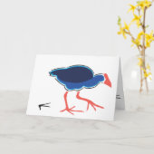 Carte se pliante de Pukeko (Fleur jaune)