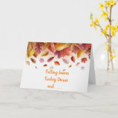 CARTE SE RASSEMBLER AVEC LA FAMILLE & LES AMIS À THANKSG (Fleur jaune)