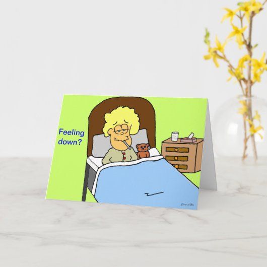 Carte Se sentir en bas de la salutation (Fleur jaune)