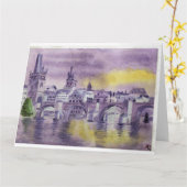 Carte Se souvenir de Prague (Fleur jaune)