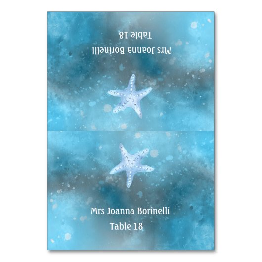 Carte Sea Blue Summer Table Tente Place (Par défaut)