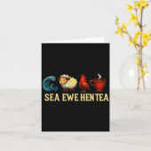 Carte Sea Ewe Hen Tea Funny Shirt Sea Ewe Hen Tea  (Fleur jaune)