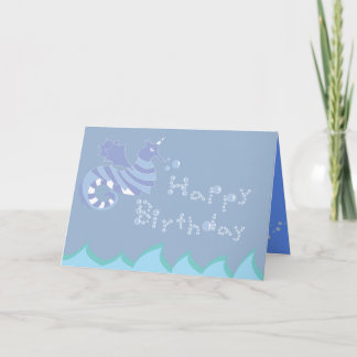 Carte Sea Horse Birthday Card