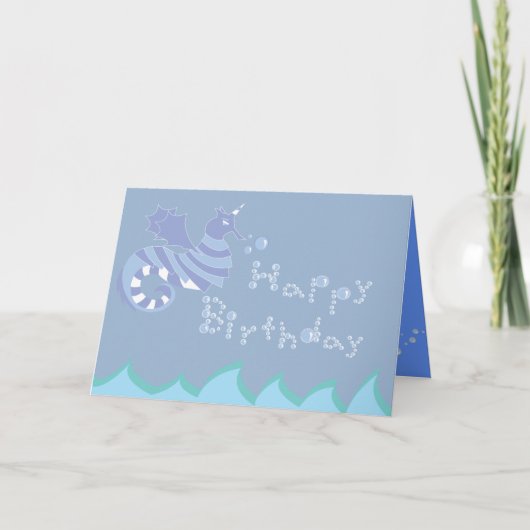 Carte Sea Horse Birthday Card (Devant)