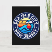 Carte Sea Isle City New Jersey Nj Nautical Waves 5 T Shi (Devant)