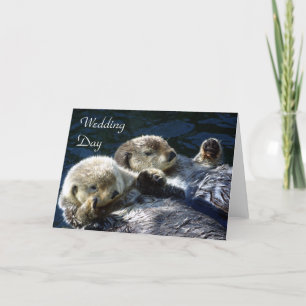 Carte Sea-otters wedding day card