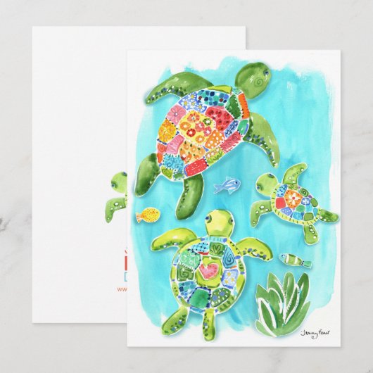 Carte Sea Turtle (Devant / Derrière)