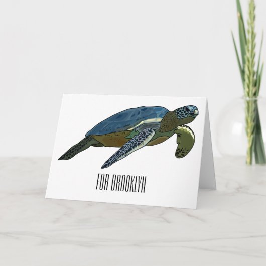 Carte Sea turtle cartoon (Devant)