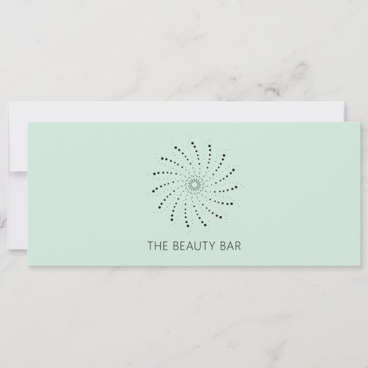 Carte Seafoam Abstrait Fleur Élégant certificat cadeau (Devant)