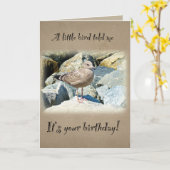 Carte Seagull anniversaire (Fleur jaune)