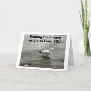 CARTE SEAGULL ATTEND VAGUE OU "UN KISS DE VOUS"