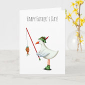 Carte Seagull Fishing Happy Fête des pères Salutation (Fleur jaune)