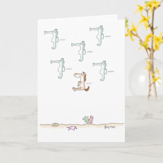 Carte SEAHORSES Boynton (Fleur jaune)