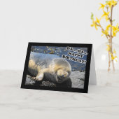 Carte Seal Laughing Ha Ha Joyeux anniversaire (Fleur jaune)