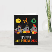 Carte Seal Thanksgiving Merry Christmas Happy Hallothank (Devant)