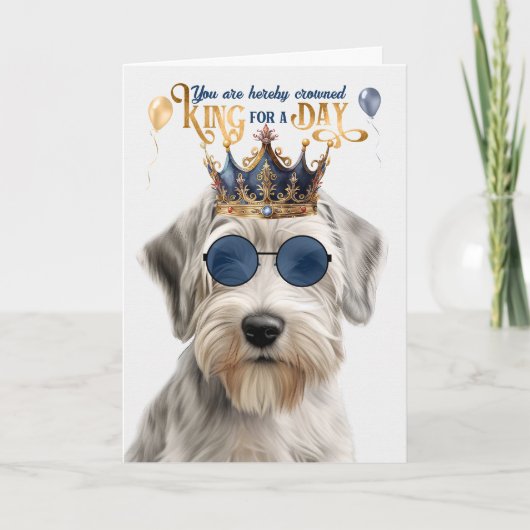 Carte Sealyham Terrier Chien King pour jour drôle Annive (Devant)