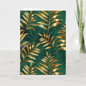Carte Seamless pattern with golden ferns (Dos)