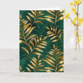 Carte Seamless pattern with golden ferns (Fleur jaune)