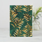 Carte Seamless pattern with golden ferns (Debout devant)
