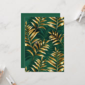 Carte Seamless pattern with golden ferns (Devant/Arrière en situation)