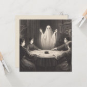 Carte Séance avec illustration antique de fantôme appara (Devant/Arrière en situation)