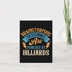 Carte Séances de Brainstorming Billard passionné