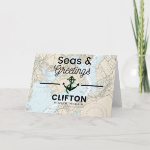 Carte Seas et salutations Clifton