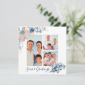 Carte Seas & salutations Noël Nautique Chic 3 Photo (Debout devant)