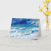 Carte Seascape, célèbre peinture de Renoir (Fleur jaune)
