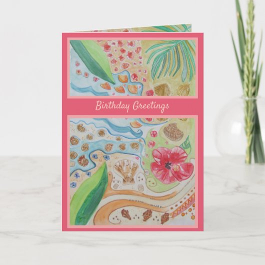 Carte Seashell Anniversaire Salutations Ami spécial (Devant)