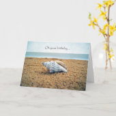 Carte Seashell Beach Birthday Wishes                     (Fleur jaune)