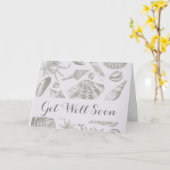 Carte Seashell Soft Antique Art Beach Shops (Fleur jaune)