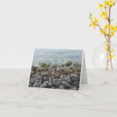 Carte seashore rocks (blank) (Fleur jaune)