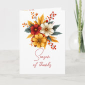 Carte Season of Thanks Autumn Blooms Card (Devant)