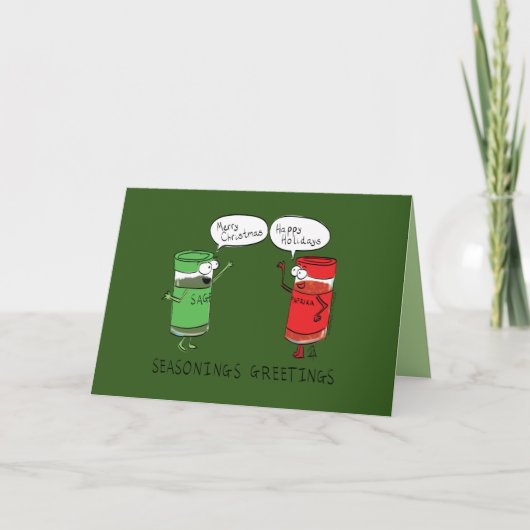 Carte Seasoning Salutations - Funny Christmas Card (Devant)