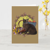 Carte Seasons Cats (Fleur jaune)