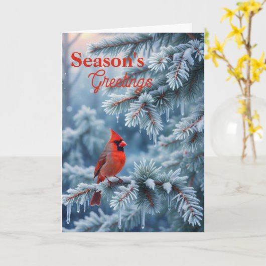 Carte Season's Greetings (Fleur jaune)