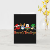 Carte Season's Tweetings Funny Christmas Birdwatcher Squ (Fleur jaune)