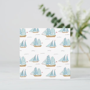 Carte Seatime été Cute yachts avec voile