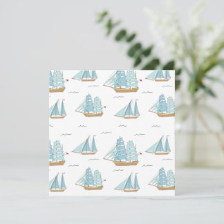 Carte Seatime été Cute yachts avec voile