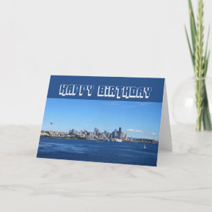 Carte Seattle Skyline Joyeux anniversaire