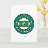 Carte Seattle Washington (Fleur jaune)