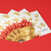 Carte Seau plein de Coeurs rouges et de Coeurs d'amour d