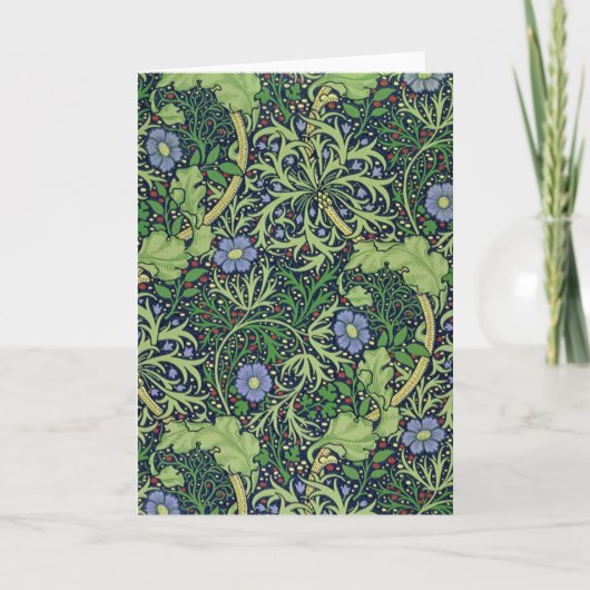 Carte Seaweed cobalt thyme - William Morris (Devant)