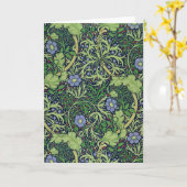 Carte Seaweed cobalt thyme - William Morris (Fleur jaune)