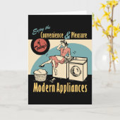 Carte Sèche-laveuse Rétro-ménagère (Fleur jaune)