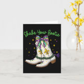 Carte Secouez Vos Bootie Mardi Gras Bottes (Fleur jaune)