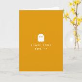Carte Secouez votre Boo-ty | Fête Fantôme d'Halloween (Fleur jaune)