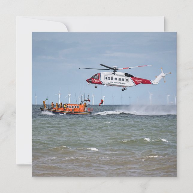 Carte Secourt maritime de Rhyl Air (Devant)